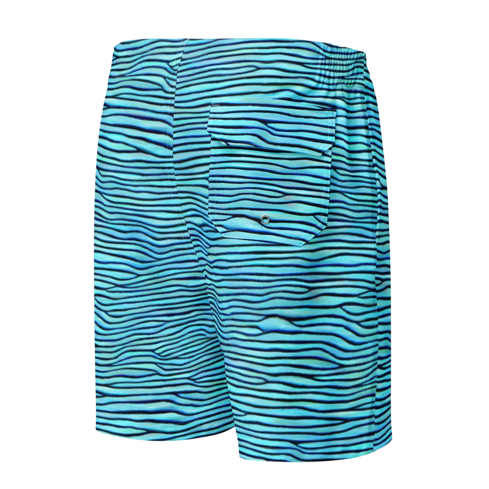 Aqua Drift on Men's Board Shorts — Back
