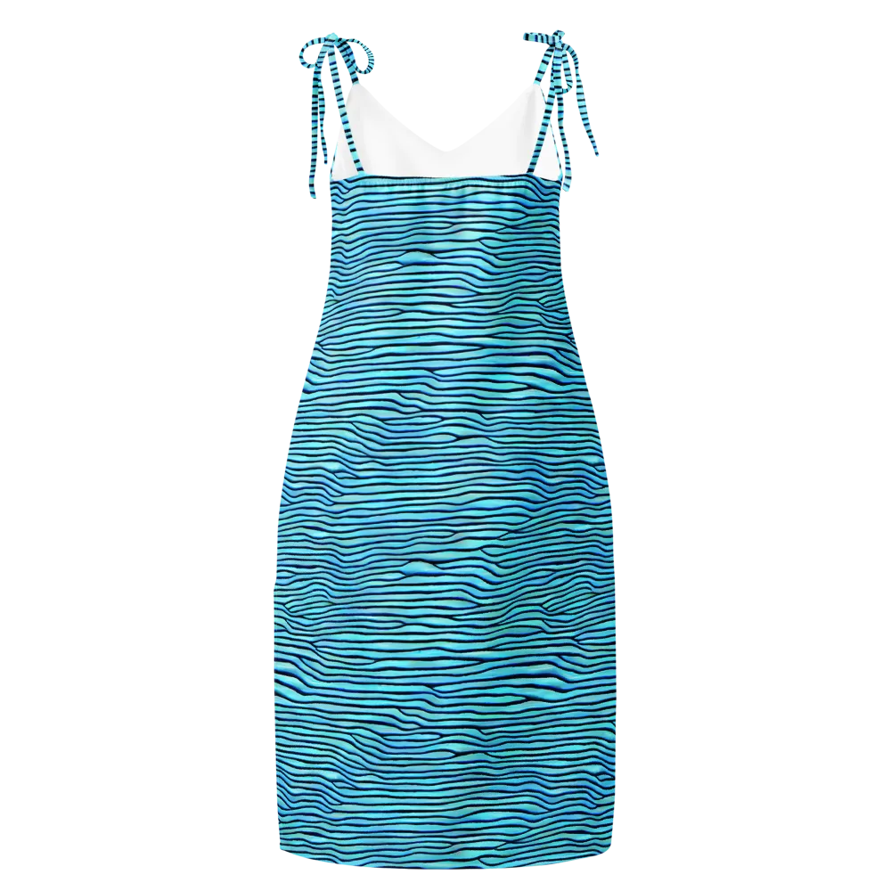 Aqua Drift on Slip Dress — Back