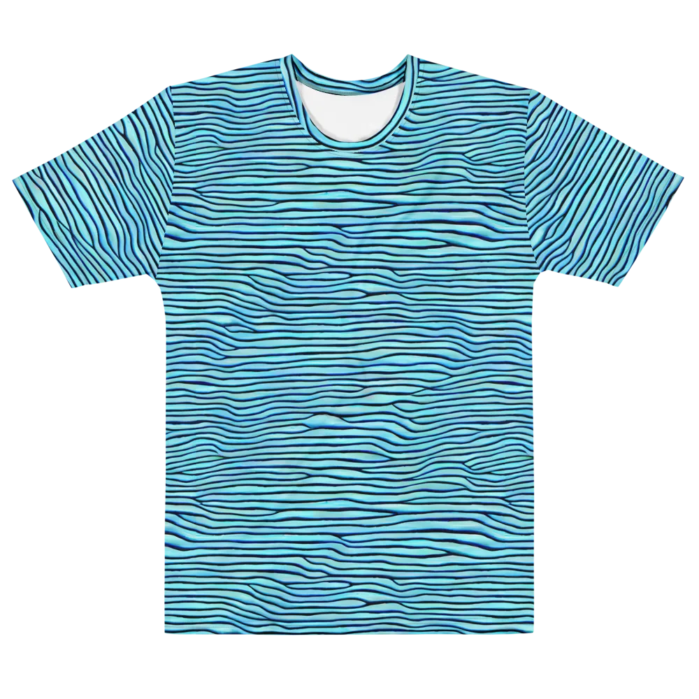 Aqua Drift on Men's Cotton Crew Neck T-Shirt — Front