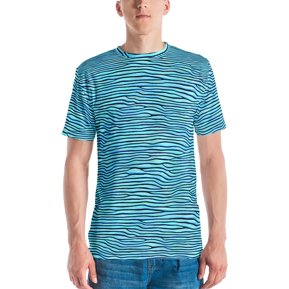 Aqua Drift on Men's Crew Neck T-Shirt — Front