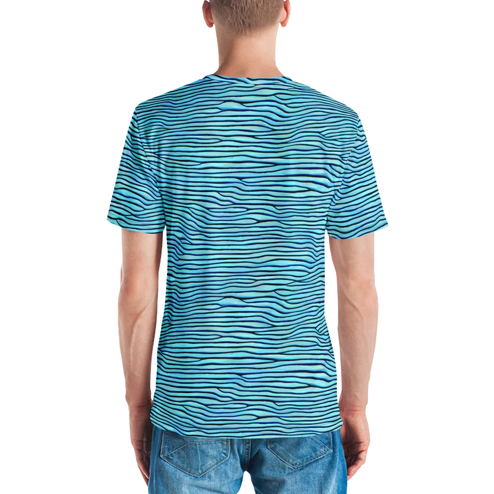 Aqua Drift on Men's Crew Neck T-Shirt — Back