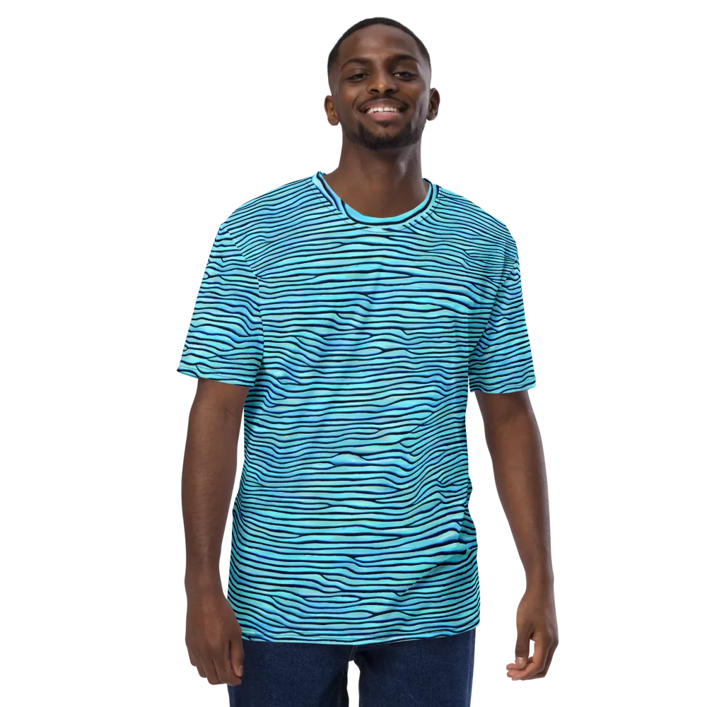 Aqua Drift on Men's Crew Neck T-Shirt — Front