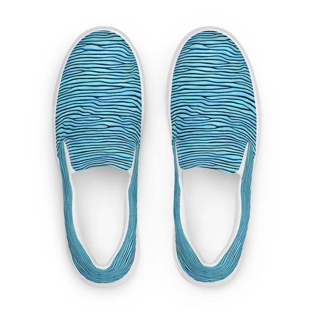 Aqua Drift on Men's Slip-On Canvas Shoes — Front