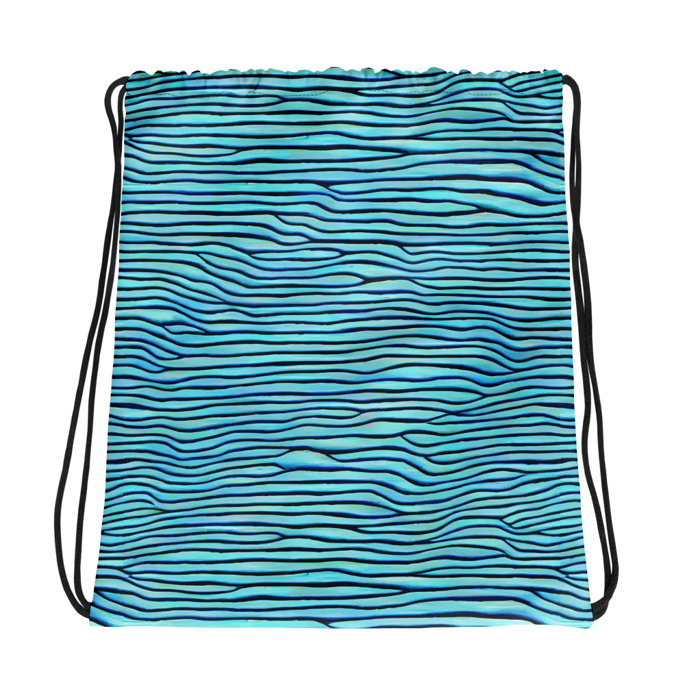 Aqua Drift on Drawstring Bag — Photo