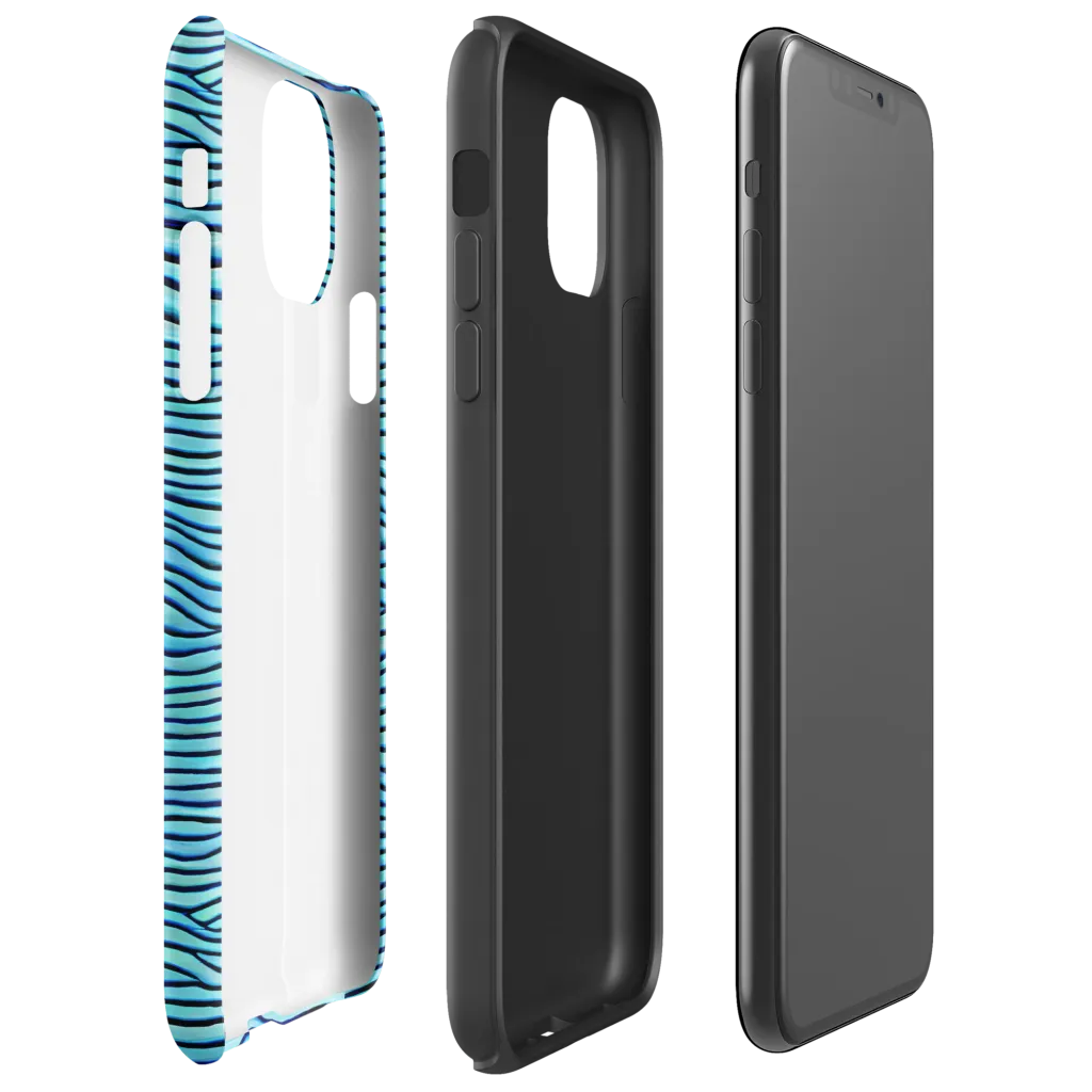 Aqua Drift on Tough Case for iPhone® — Right