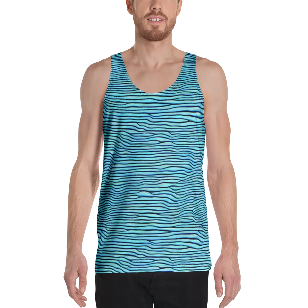 Aqua Drift on Men's Tank Top — Front