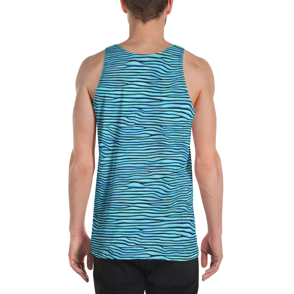 Aqua Drift on Men's Tank Top — Back