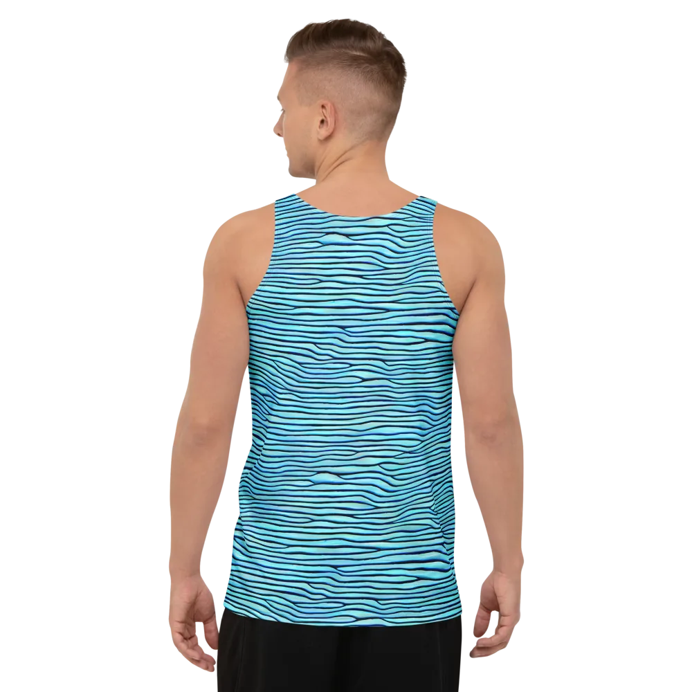 Aqua Drift on Men's Tank Top — Back
