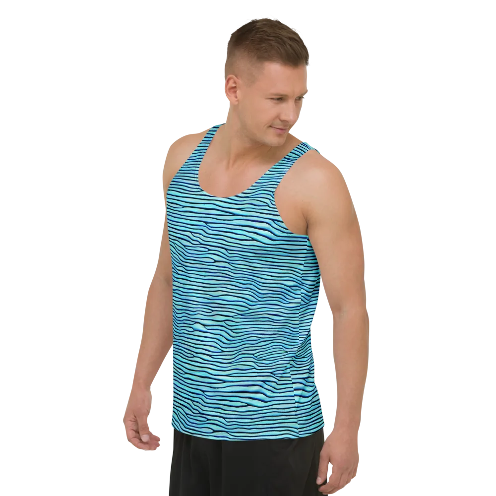 Aqua Drift on Men's Tank Top — Left Front