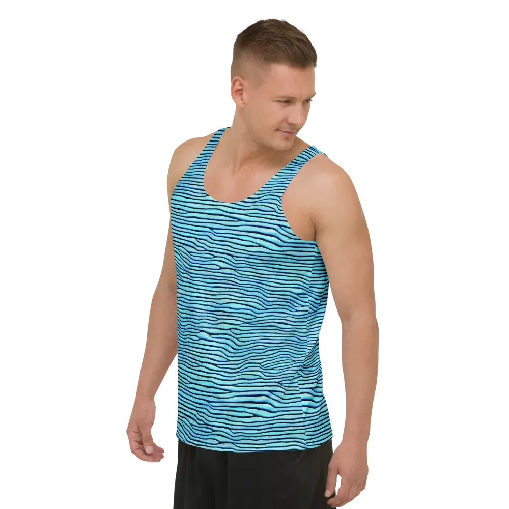 Aqua Drift on Men's Tank Top — Left Front