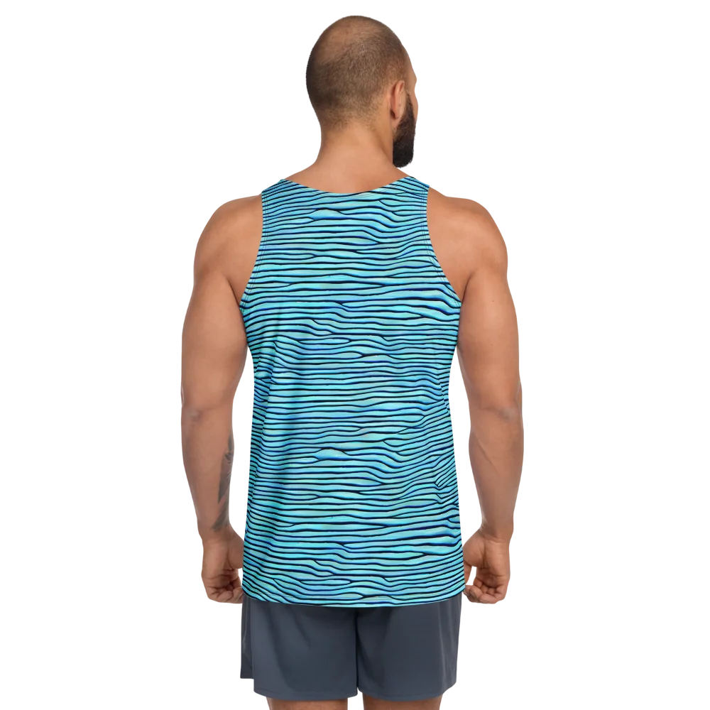 Aqua Drift on Men's Tank Top — Back
