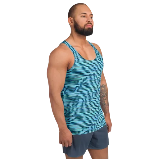 Aqua Drift on a Men's Tank Top