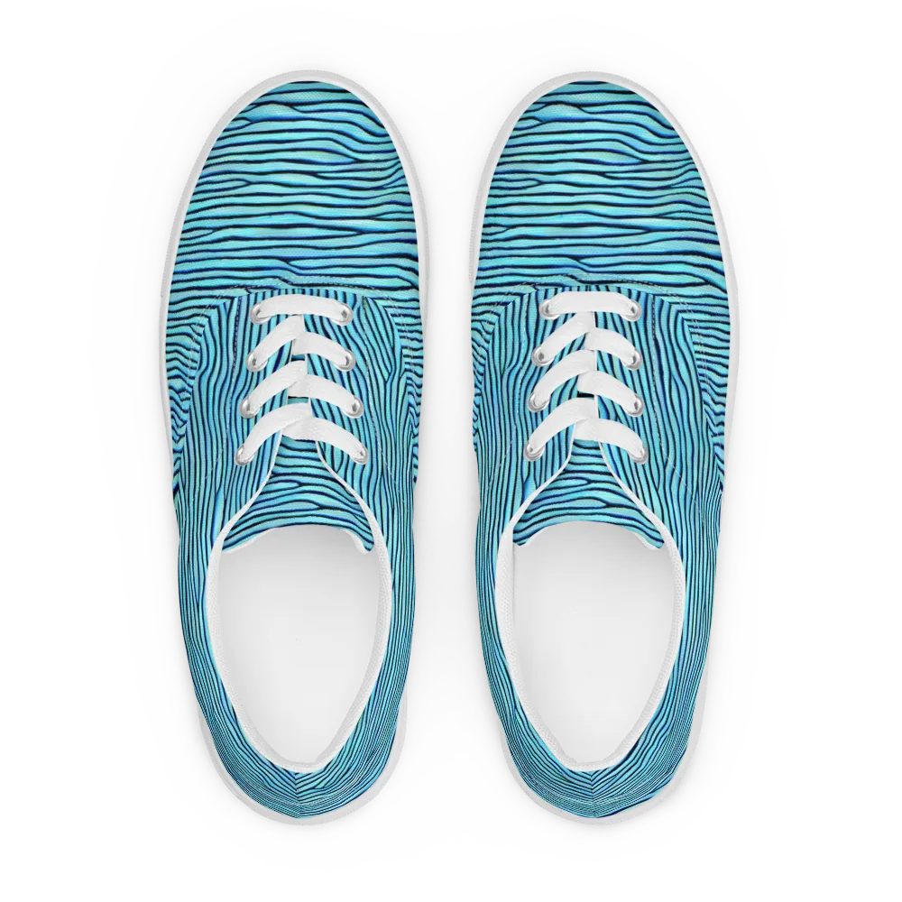 Aqua Drift on Men's Lace-Up Canvas Shoes — Front