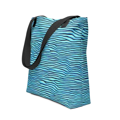Aqua Drift on a Tote Bag