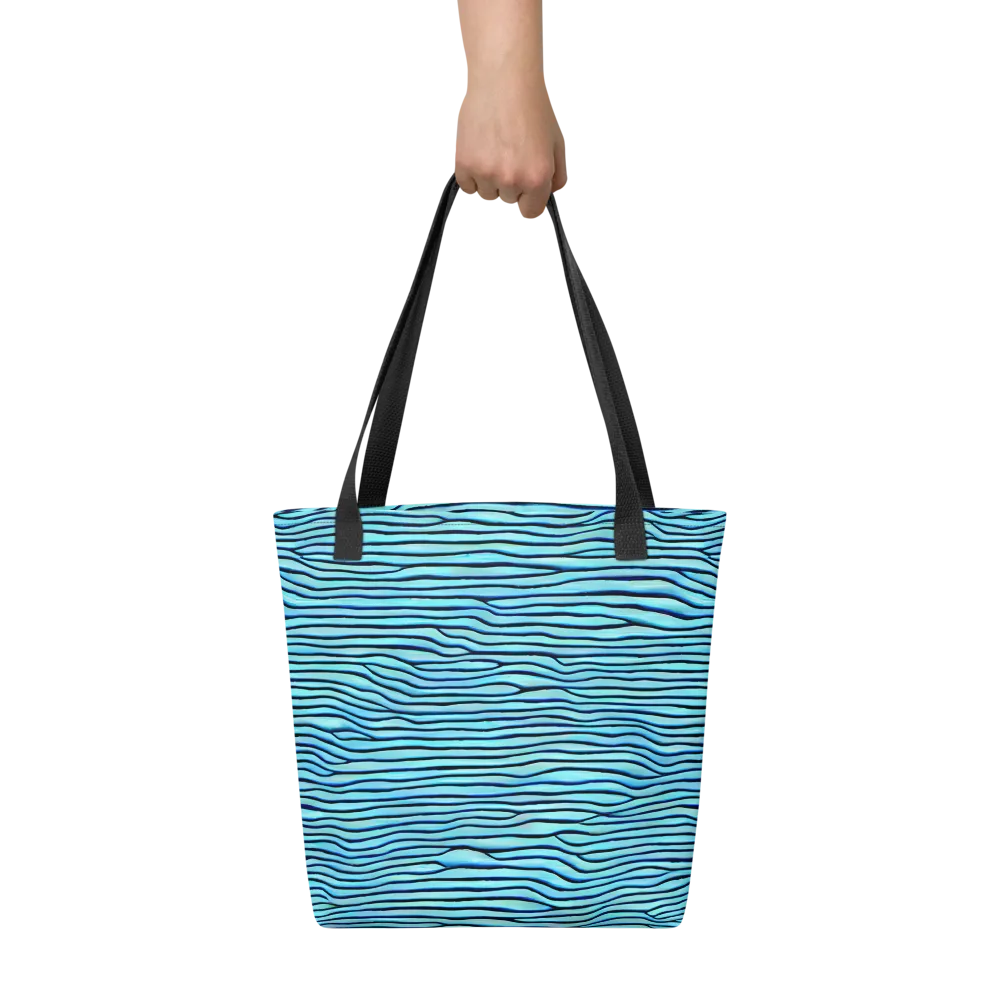Aqua Drift on Tote Bag — Front