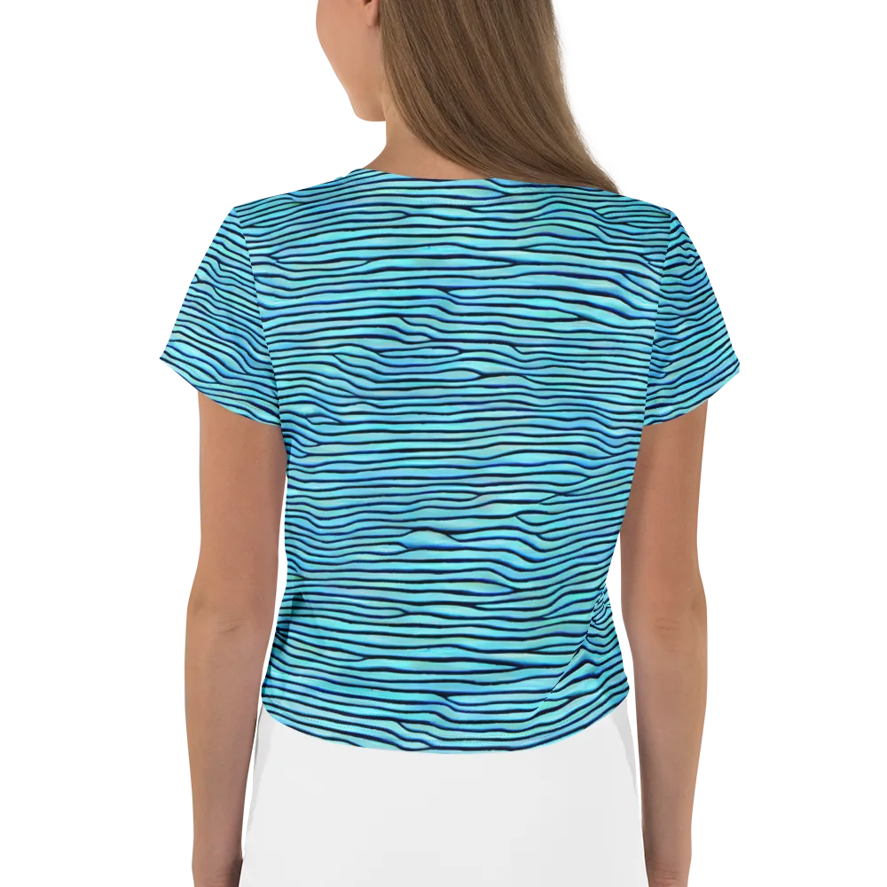 Aqua Drift on Crop Tee — Back