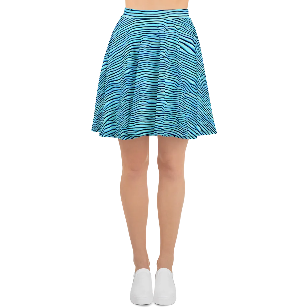 Aqua Drift on Skater Skirt — Front