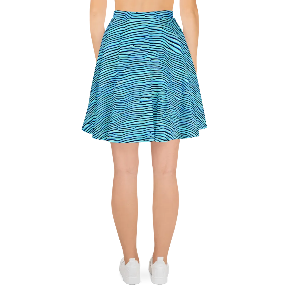 Aqua Drift on Skater Skirt — Back