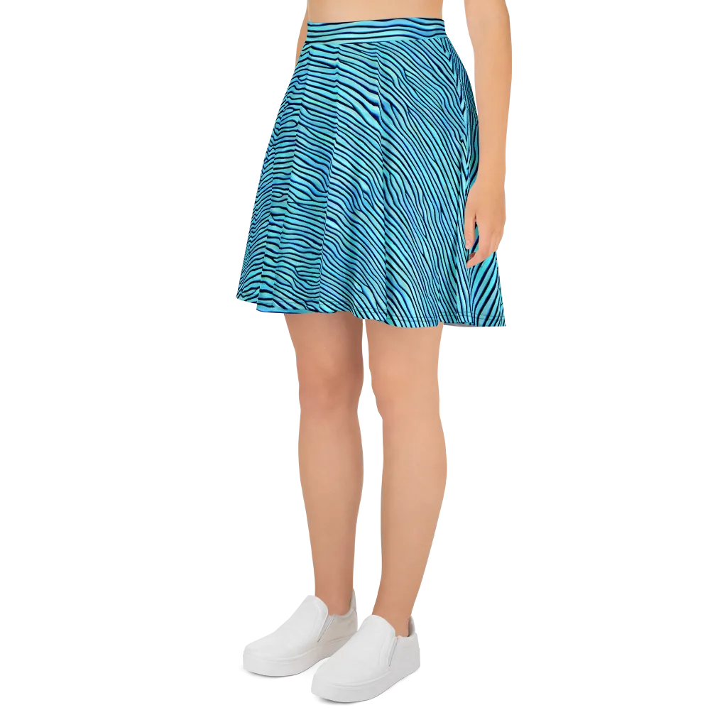 Aqua Drift on Skater Skirt — Left