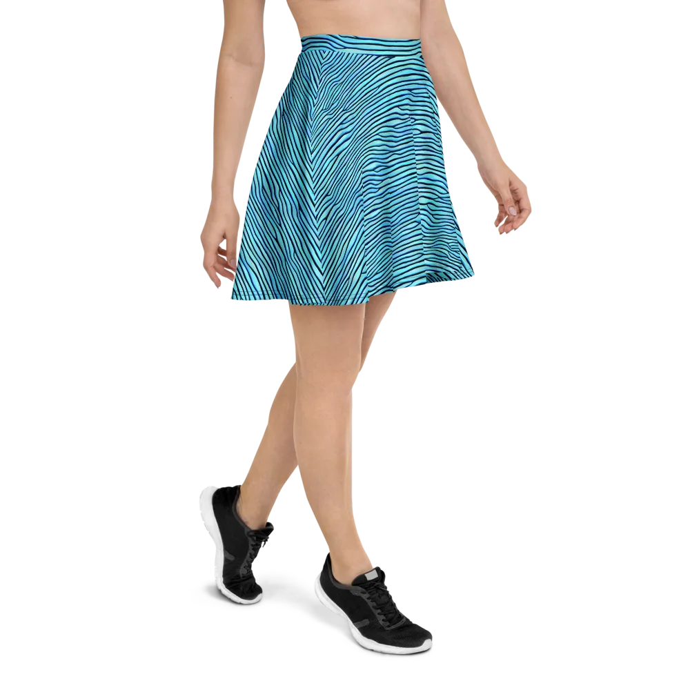 Aqua Drift on Skater Skirt — Right