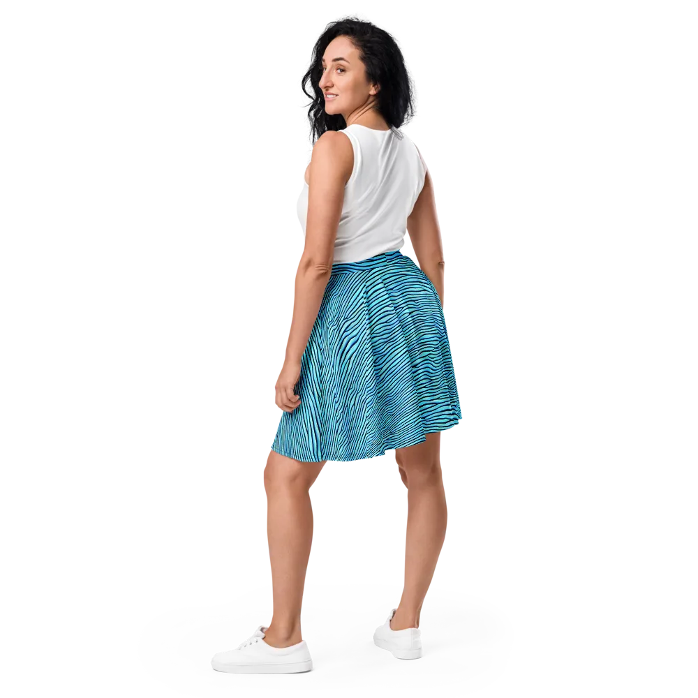 Aqua Drift on Skater Skirt — Back