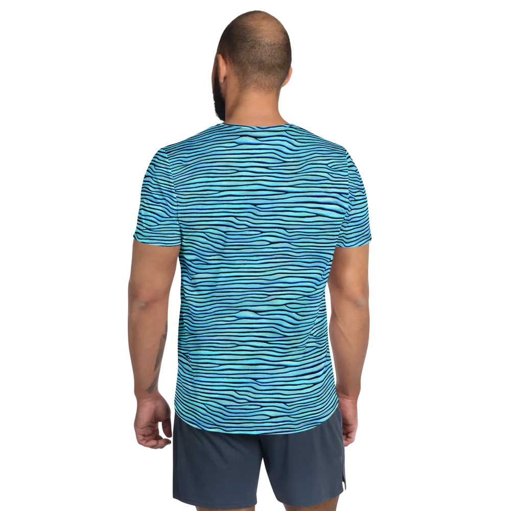 Aqua Drift on Men's Athletic T-Shirt — Back