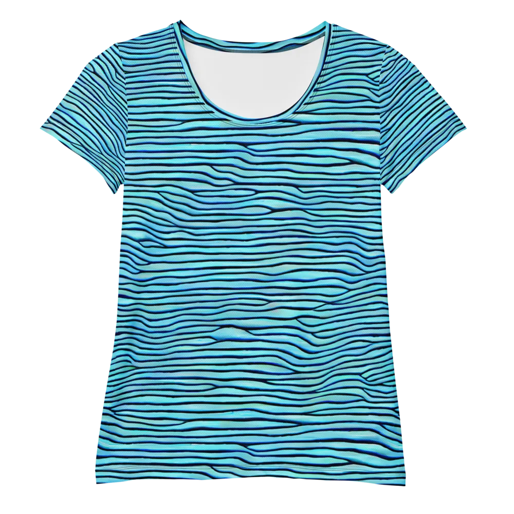 Aqua Drift on Women's Athletic T-Shirt — Front