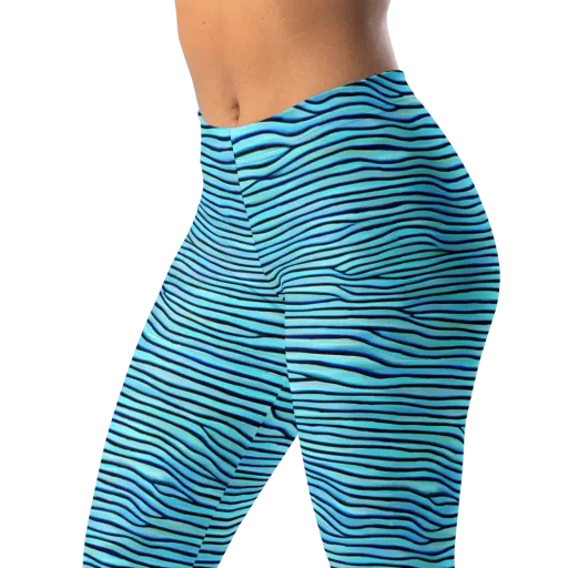 Aqua Drift on a Leggings
