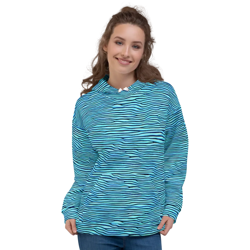Aqua Drift on Hoodie — Front