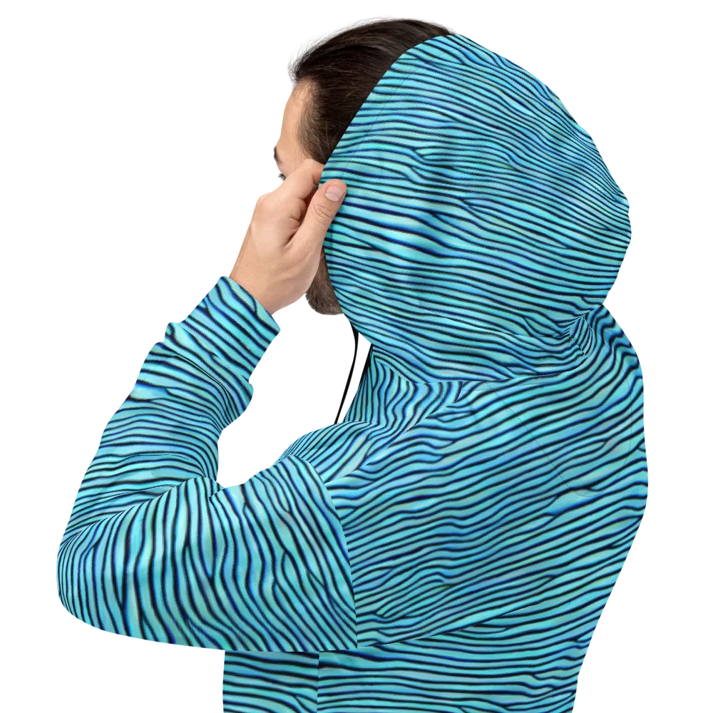 Aqua Drift on Hoodie — Back