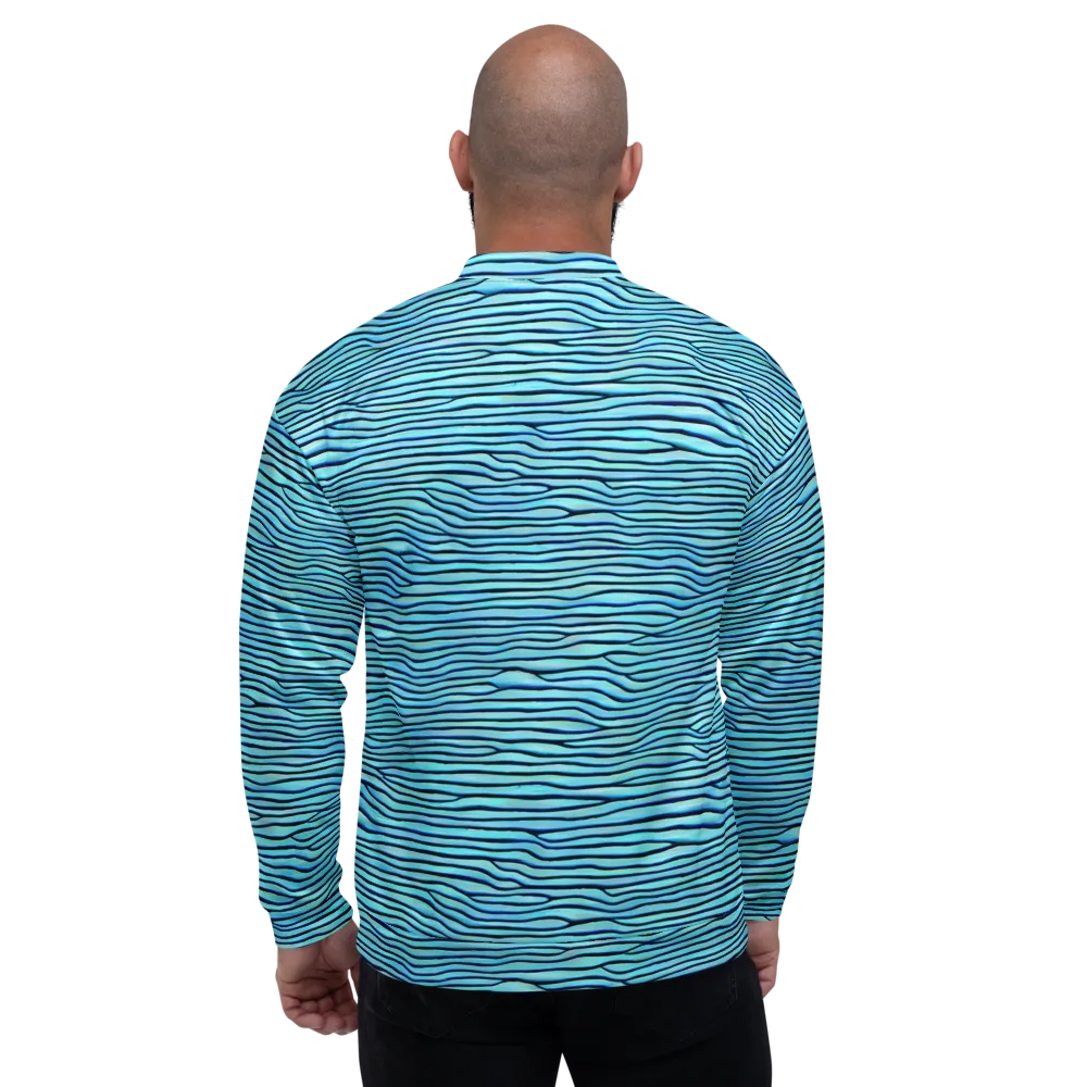 Aqua Drift on Bomber Jacket — Back