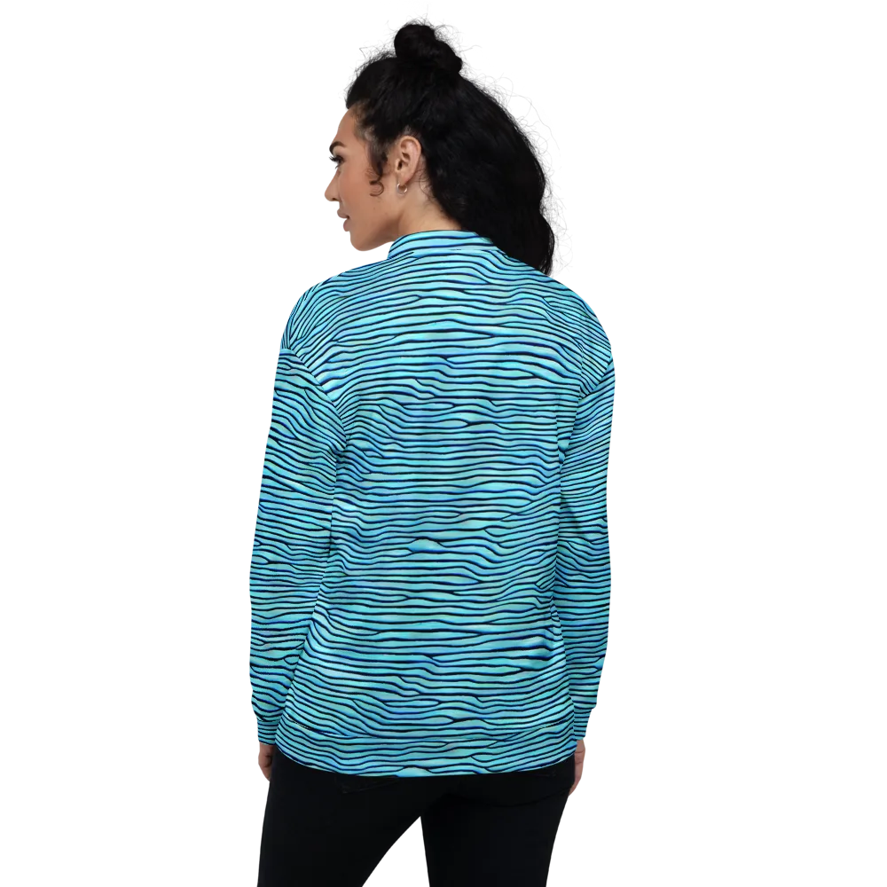 Aqua Drift on Bomber Jacket — Back