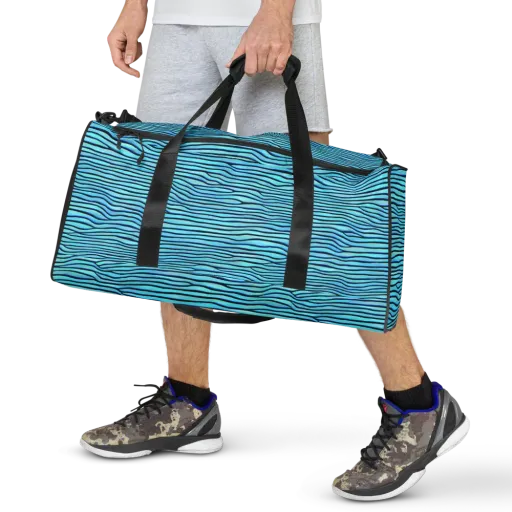 Aqua Drift on a Duffle Bag