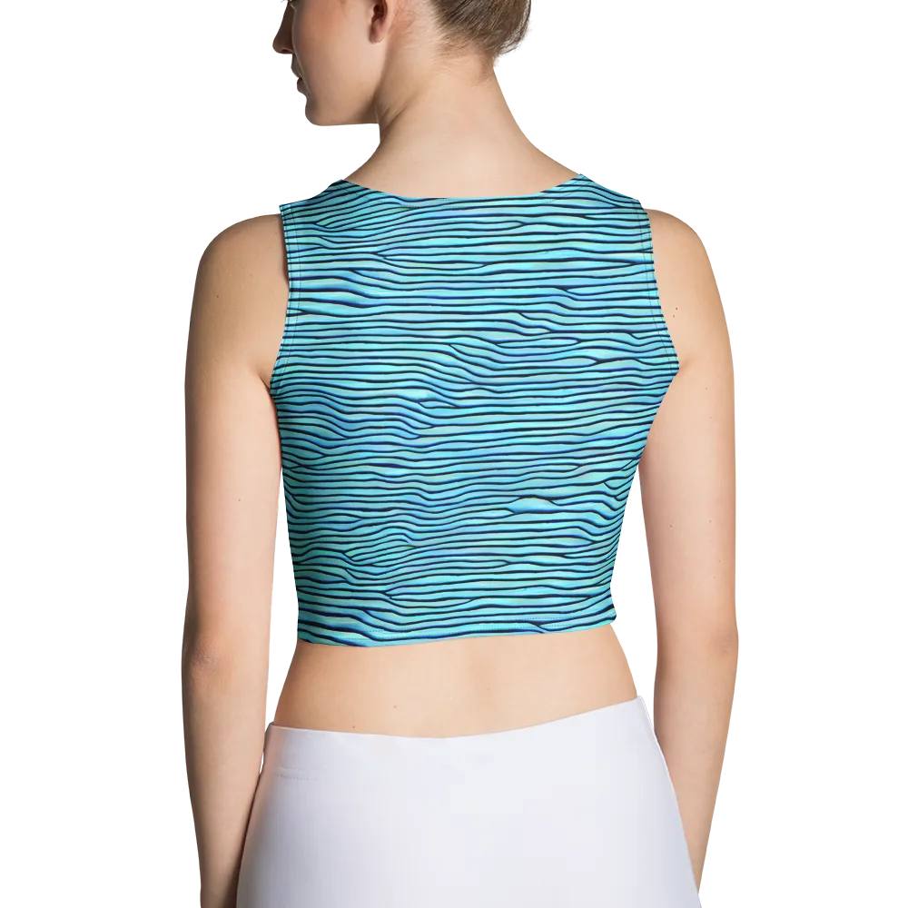 Aqua Drift on Crop Top — Back