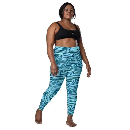 Aqua Drift on a Leggings with Pockets