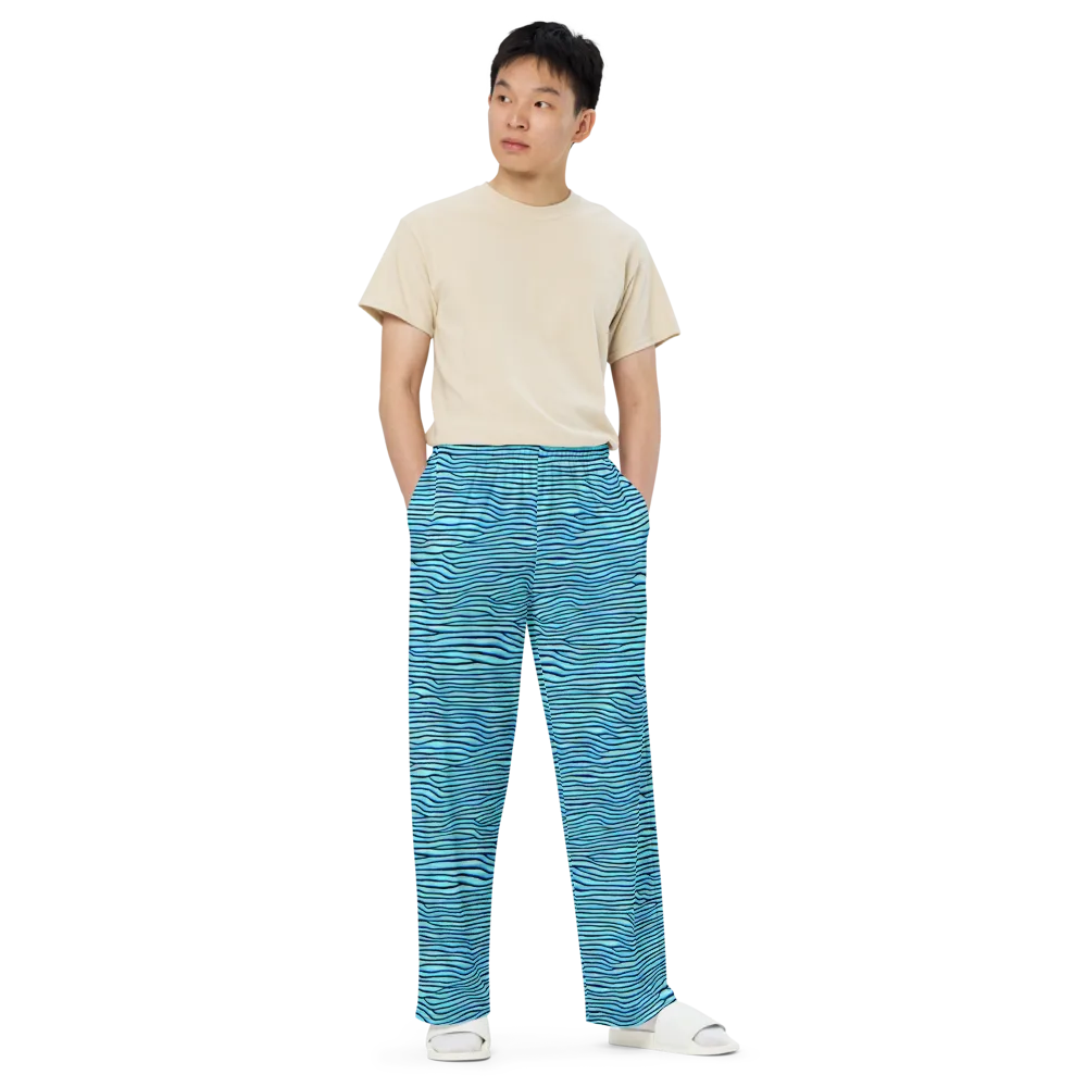 Aqua Drift on Wide-Leg Pants — Front