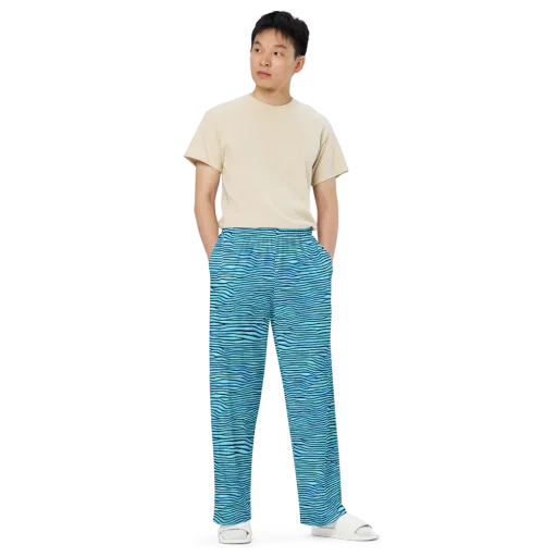 Aqua Drift on a Wide-Leg Pants