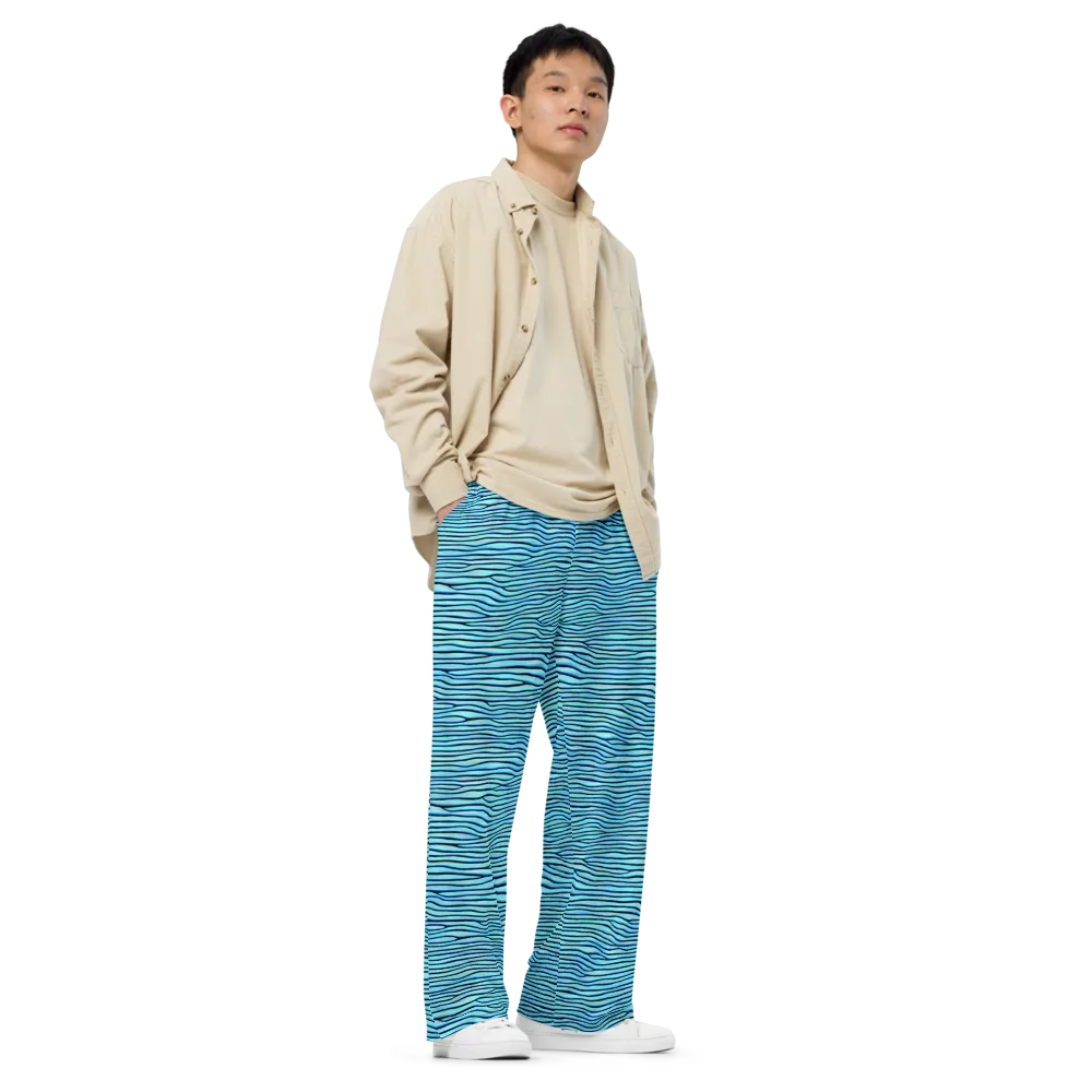 Aqua Drift on Wide-Leg Pants — Right Front