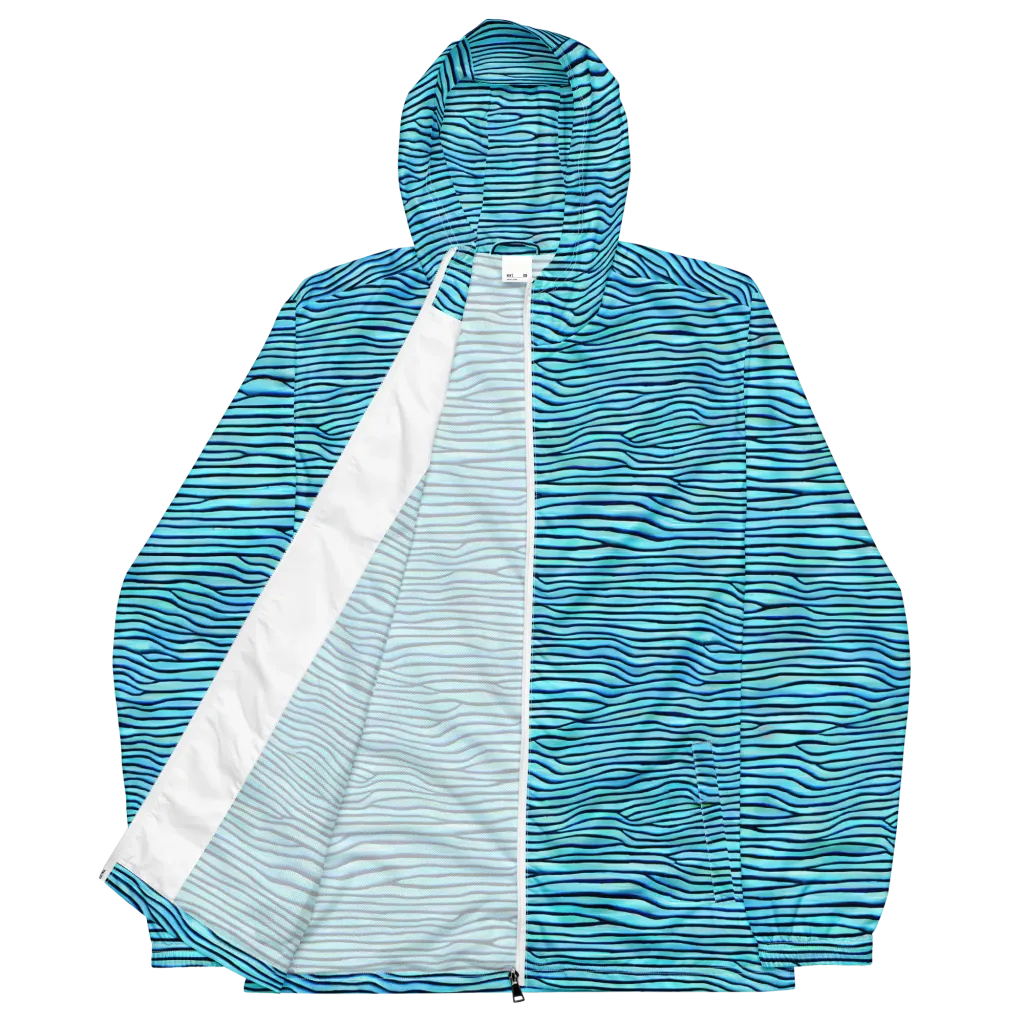Aqua Drift on Men's Windbreaker — Front