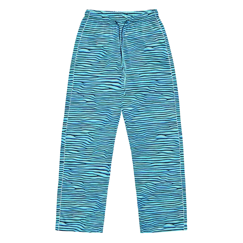 Aqua Drift on Women's Pajama Pants — Front