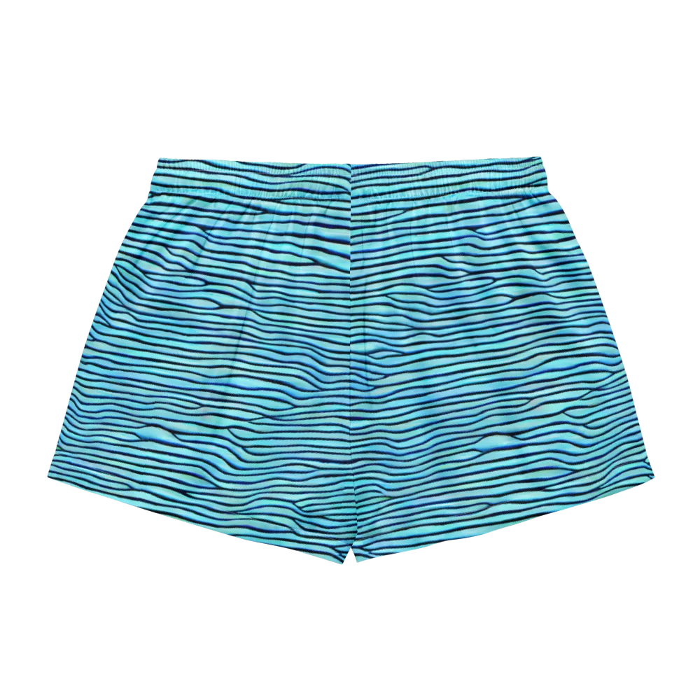 Aqua Drift on Women's Pajama Shorts — Back