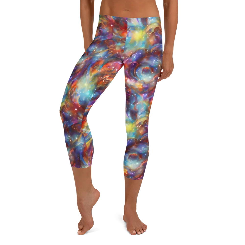 Esao's Eddies on Capri Leggings — Front