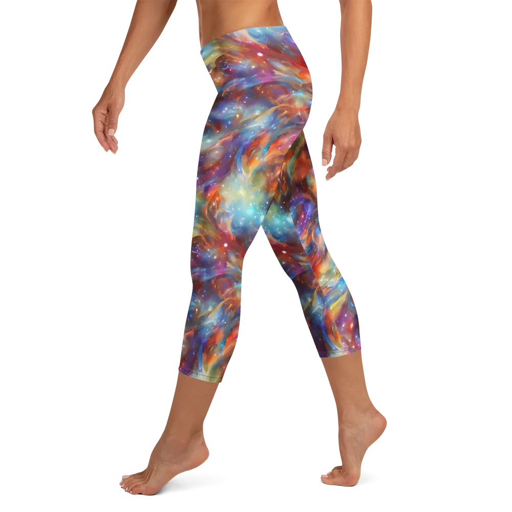 Esao's Eddies on Capri Leggings — Left