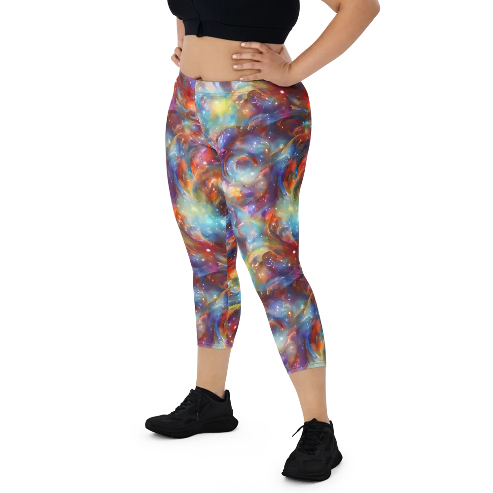 Esao's Eddies on Capri Leggings — Front