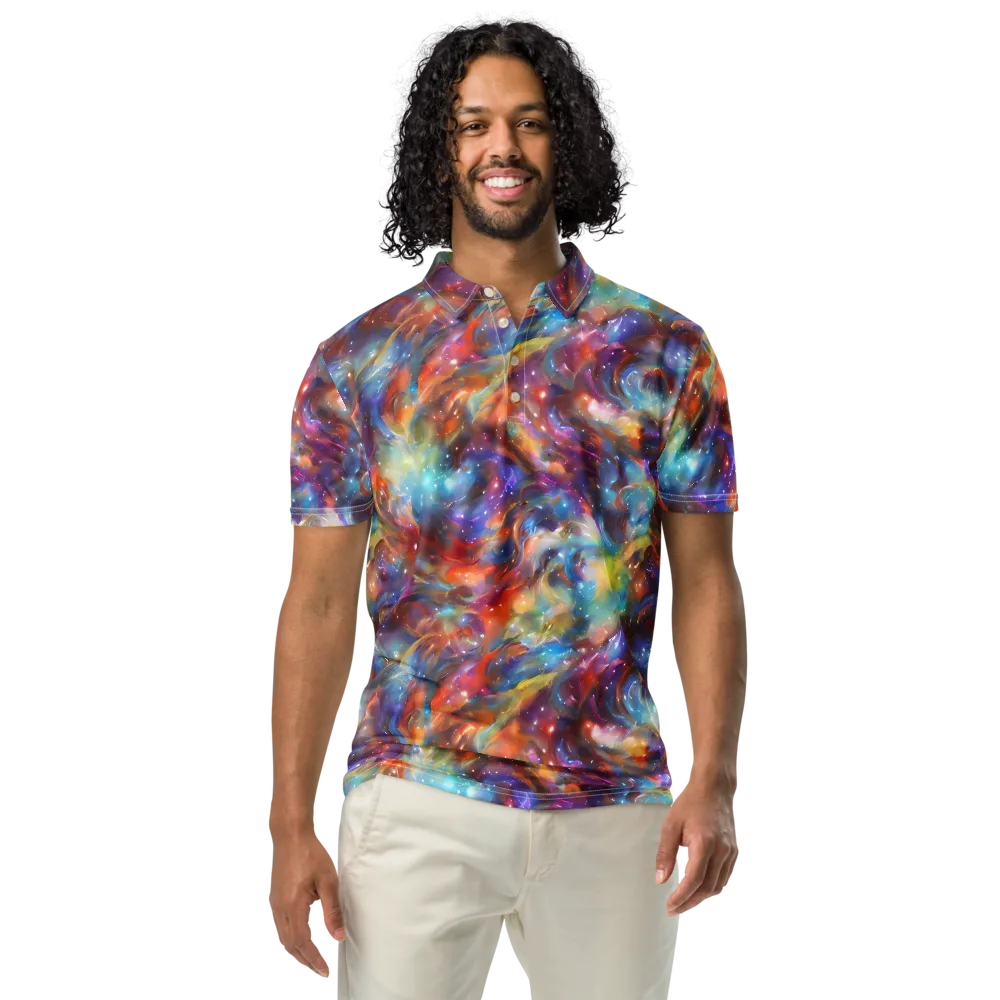 Esao's Eddies on Men's Slim Fit Polo Shirt — Front