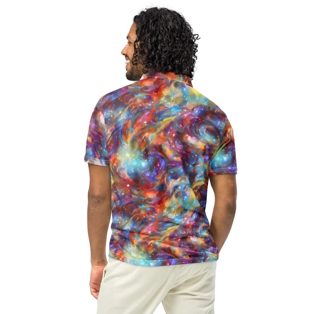 Esao's Eddies on Men's Slim Fit Polo Shirt — Back