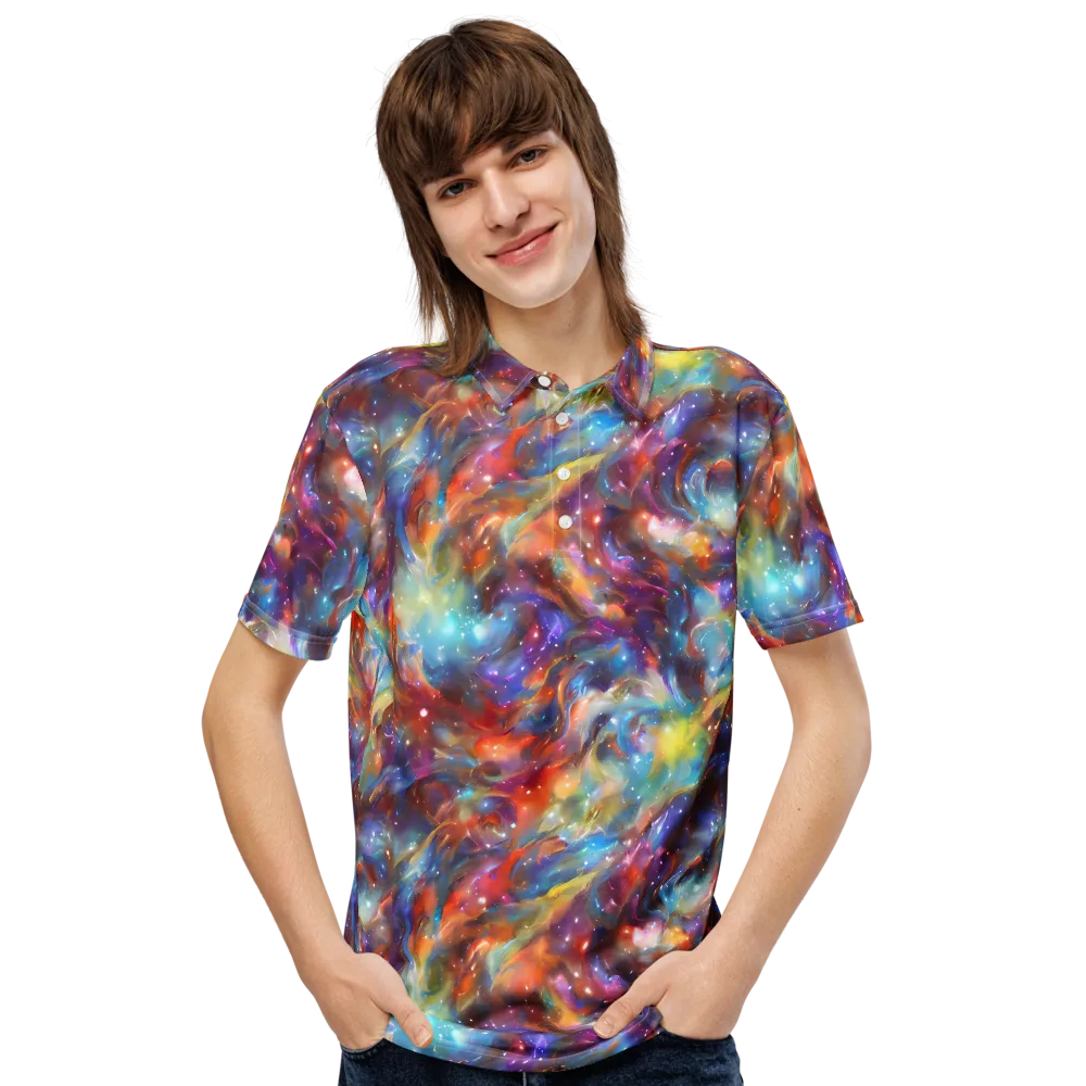 Esao's Eddies on Men's Slim Fit Polo Shirt — Front