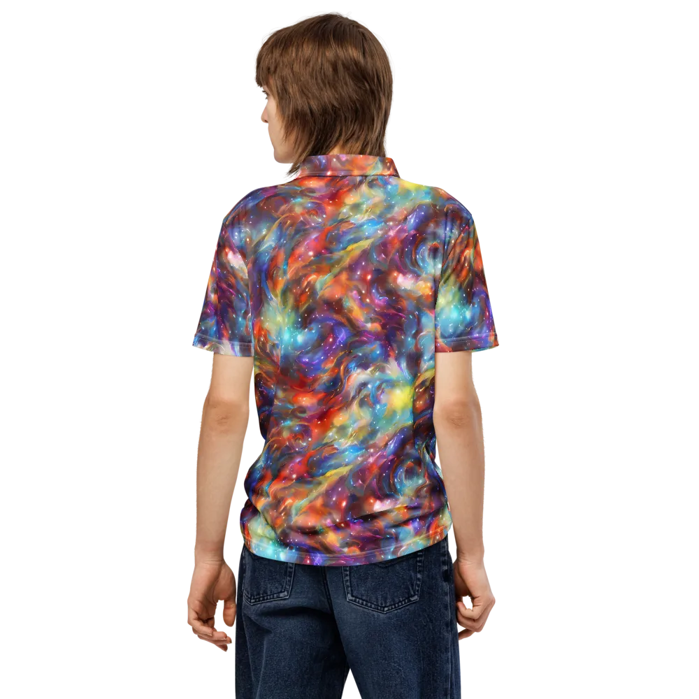 Esao's Eddies on Men's Slim Fit Polo Shirt — Back