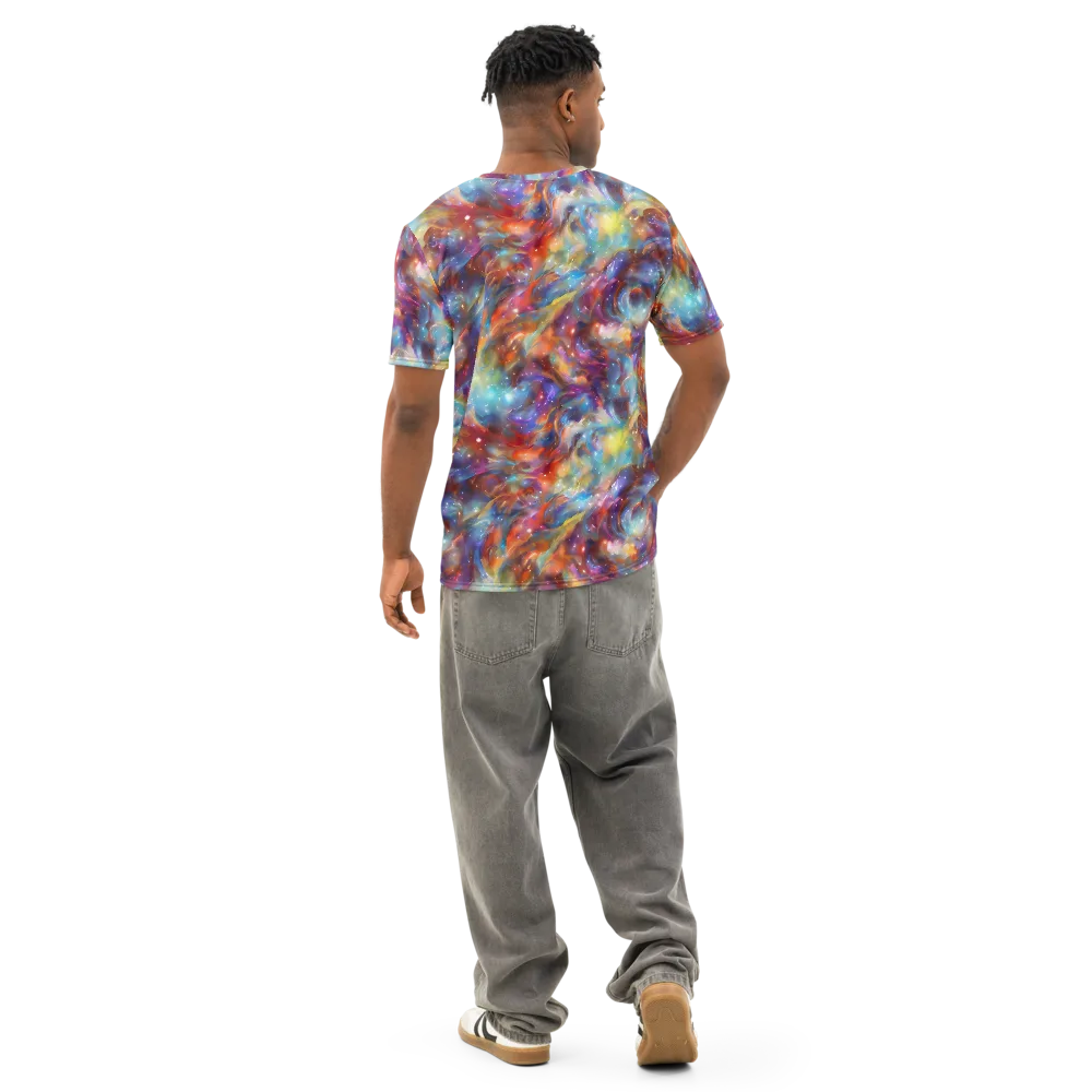 Esao's Eddies on Men's Cotton Crew Neck T-Shirt — Back