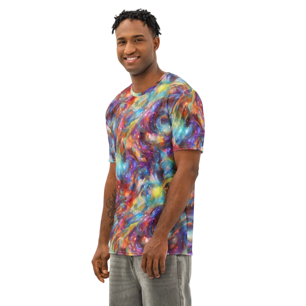 Esao's Eddies on Men's Cotton Crew Neck T-Shirt — Left Front